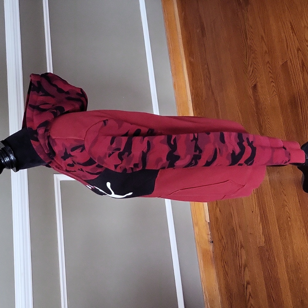 PUMA Red Camo Hoodie Size Small - Picture 4 of 8
